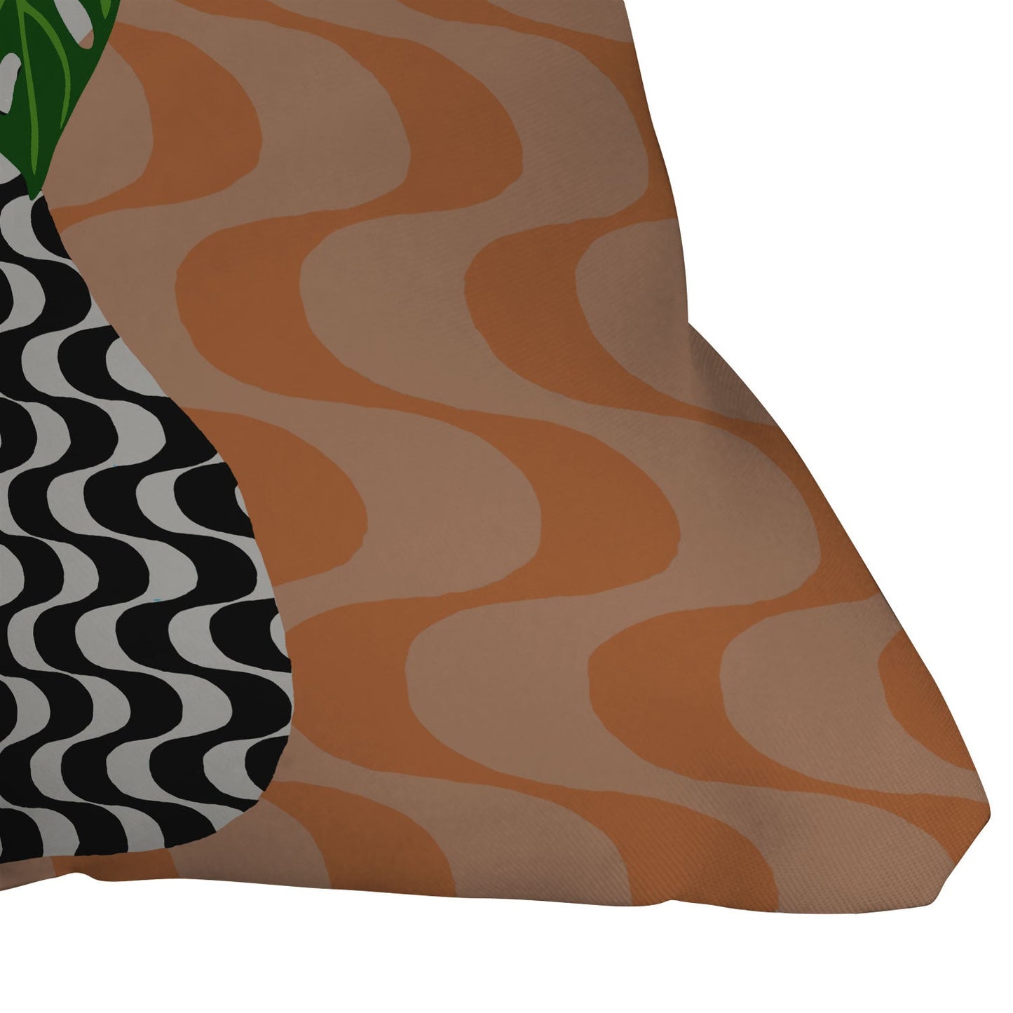 Coco de Paris Green plant retro style 4 Outdoor Throw Pillow