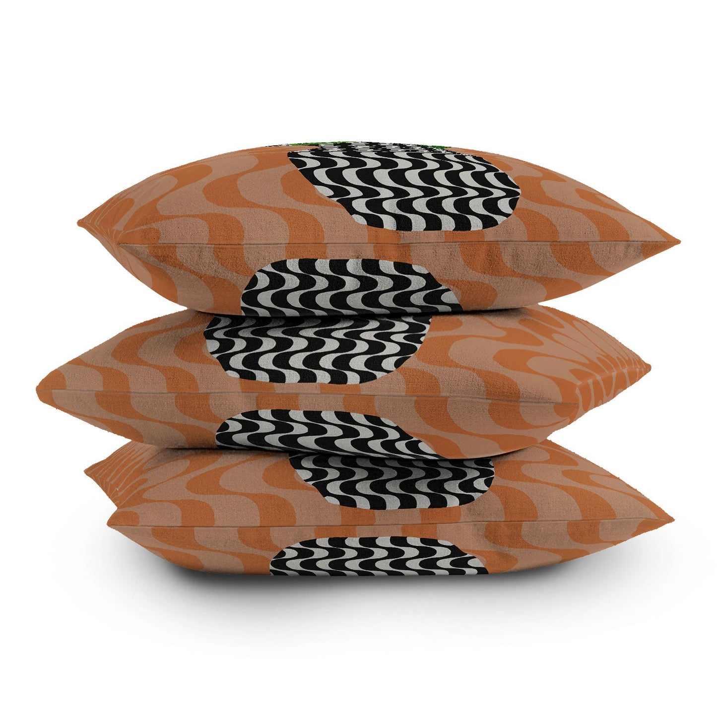 Coco de Paris Green plant retro style 4 Outdoor Throw Pillow