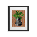 Coco de Paris Green plant retro style 4 Framed Art Print