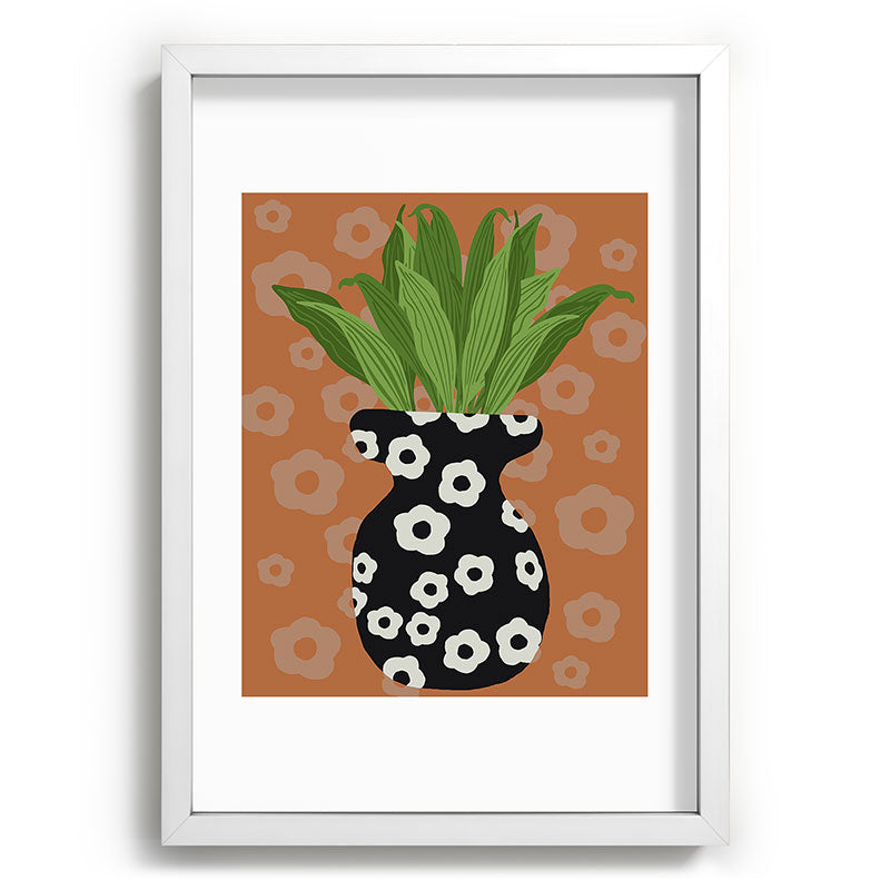 Coco de Paris Green plant retro style 5 Recessed Framing Rectangle