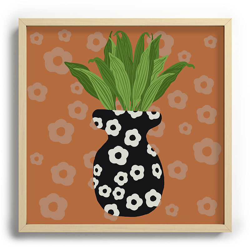 Coco de Paris Green plant retro style 5 Recessed Framing Square