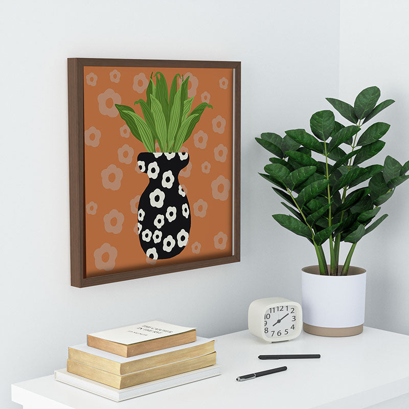 Coco de Paris Green plant retro style 5 Recessed Framing Square