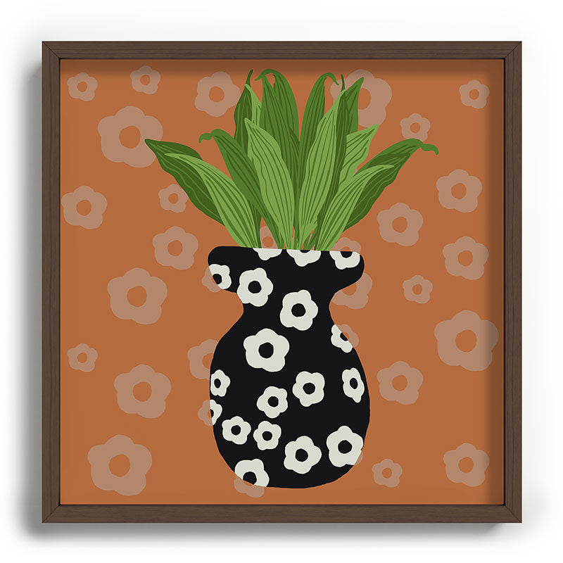 Coco de Paris Green plant retro style 5 Recessed Framing Square
