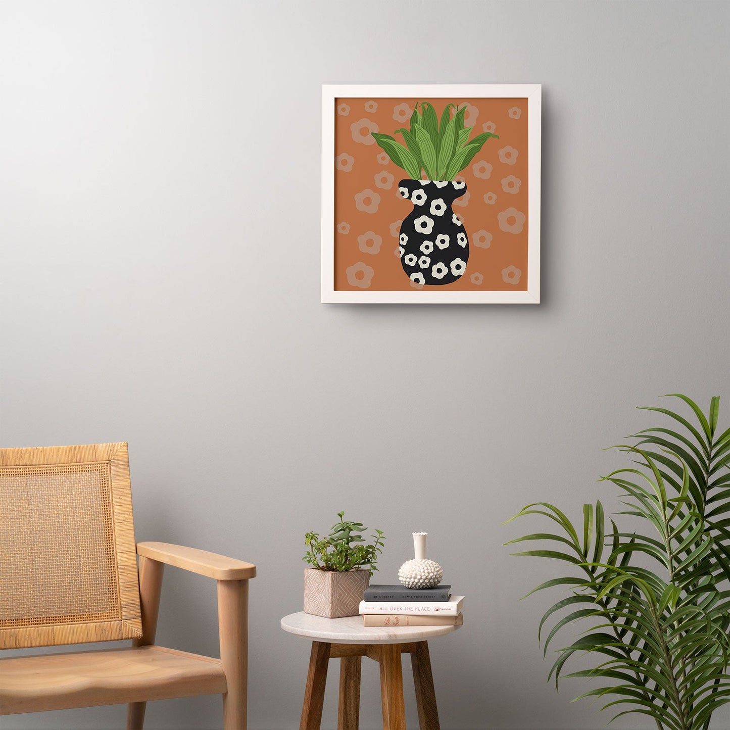 Coco de Paris Green plant retro style 5 Framed Wall Art