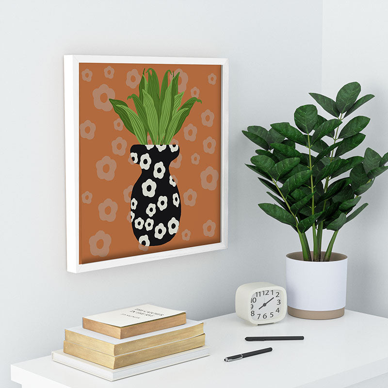 Coco de Paris Green plant retro style 5 Recessed Framing Square