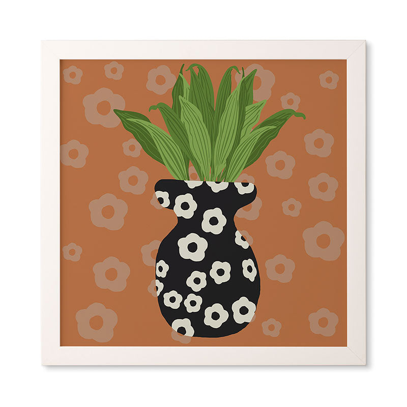 Coco de Paris Green plant retro style 5 Framed Wall Art