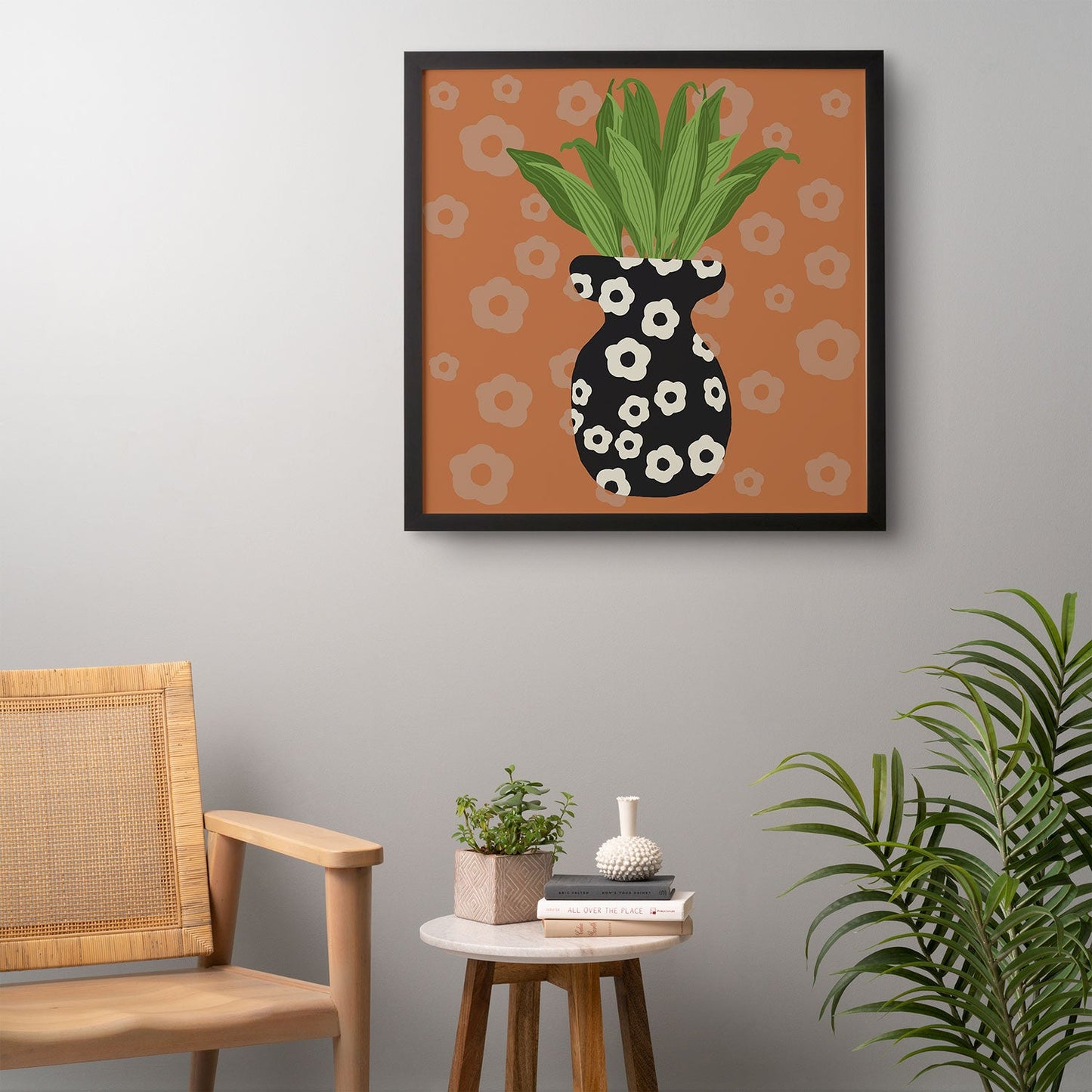 Coco de Paris Green plant retro style 5 Framed Wall Art