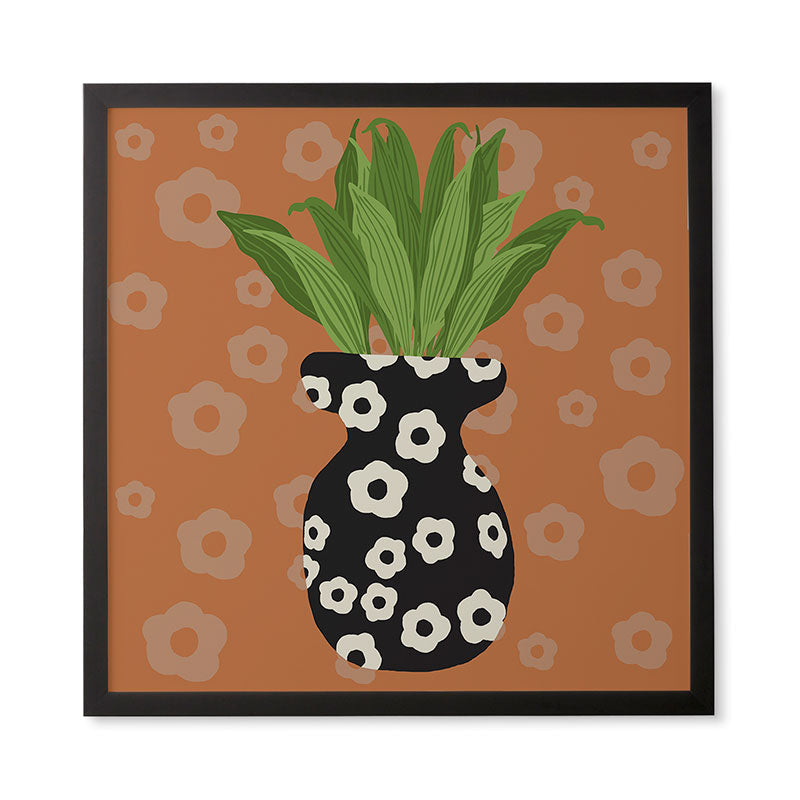Coco de Paris Green plant retro style 5 Framed Wall Art