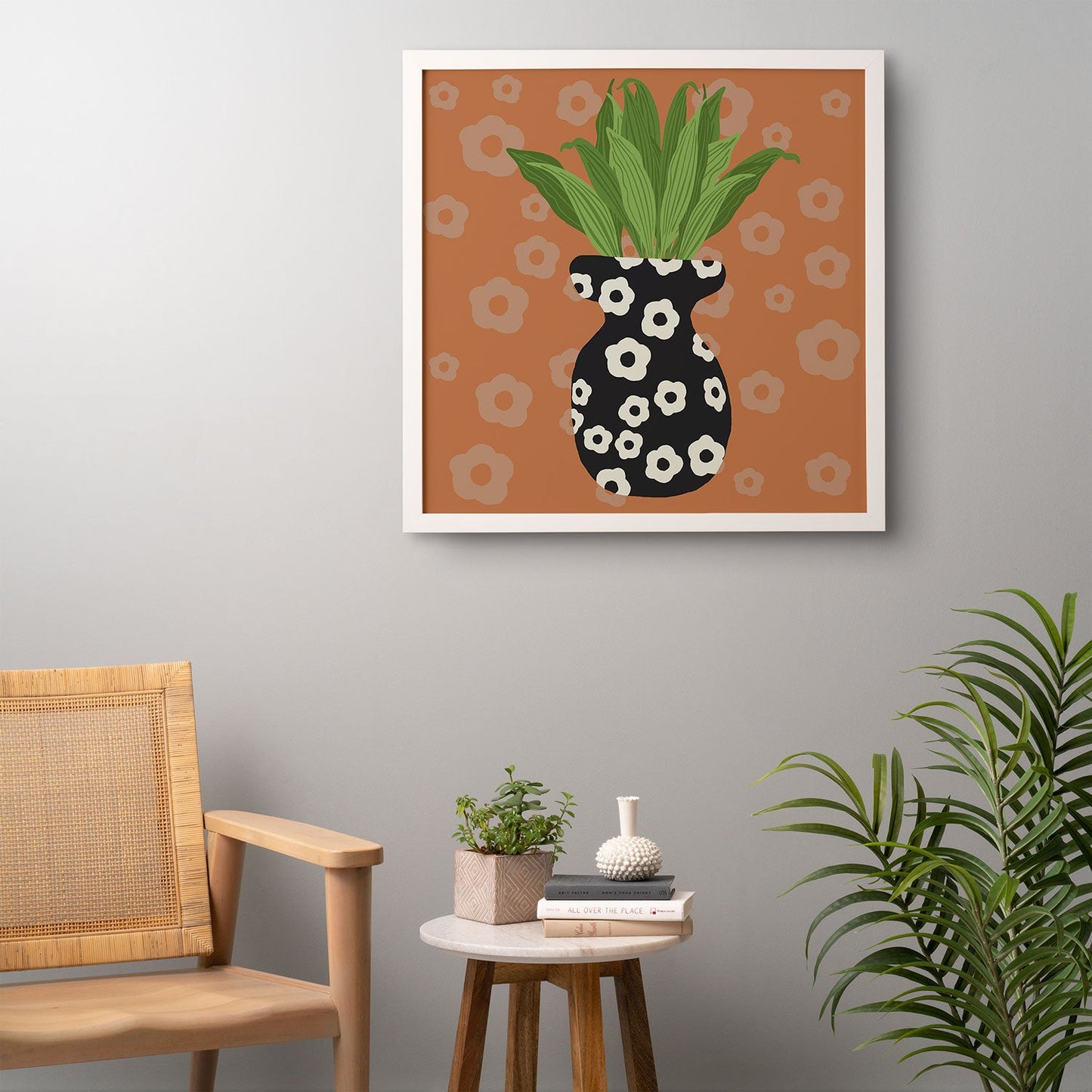 Coco de Paris Green plant retro style 5 Framed Wall Art