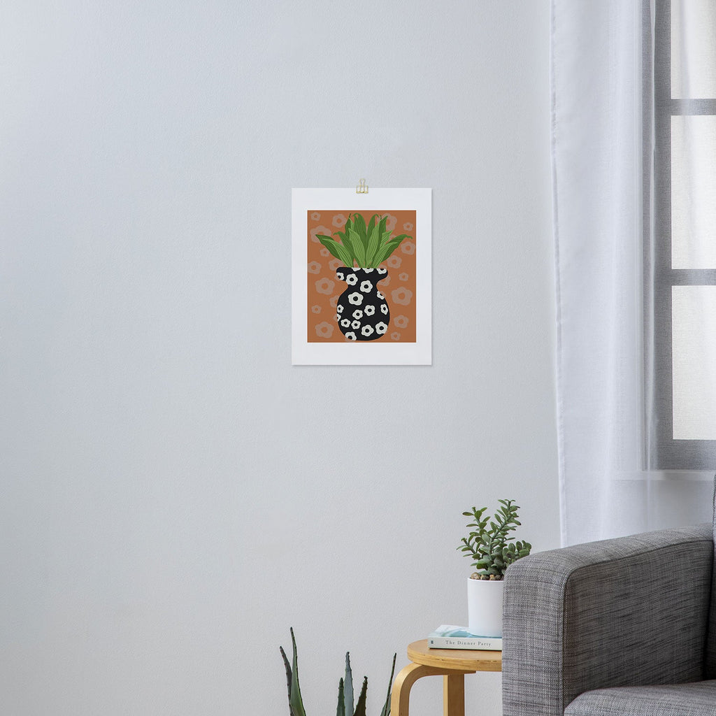 Coco de Paris Green plant retro style 5 Art Print