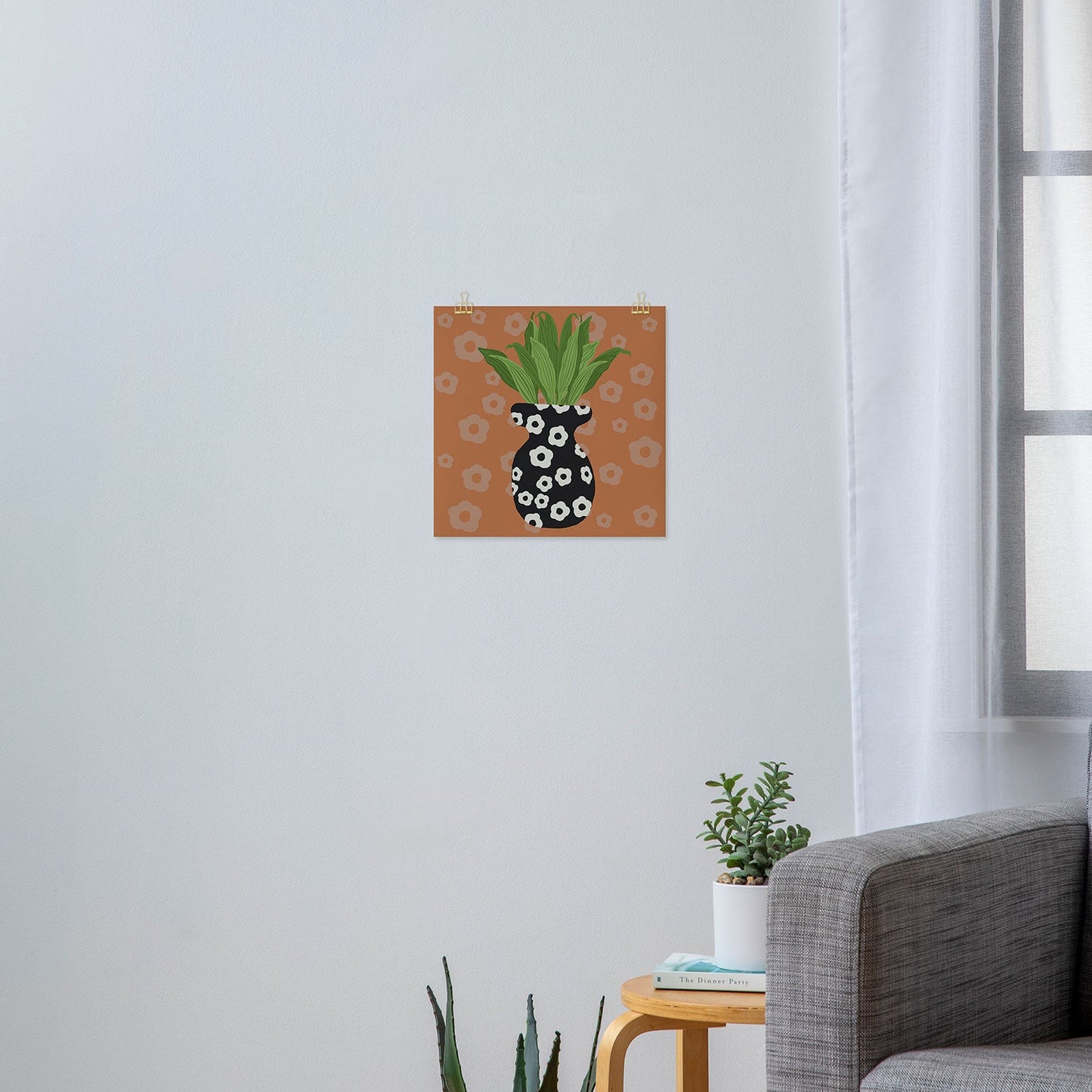 Coco de Paris Green plant retro style 5 Art Print