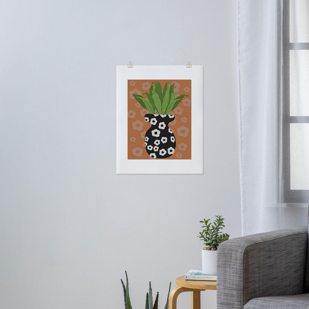 Coco de Paris Green plant retro style 5 Art Print