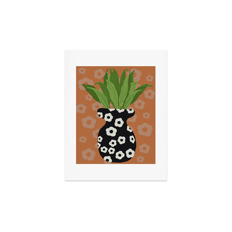 Coco de Paris Green plant retro style 5 Art Print