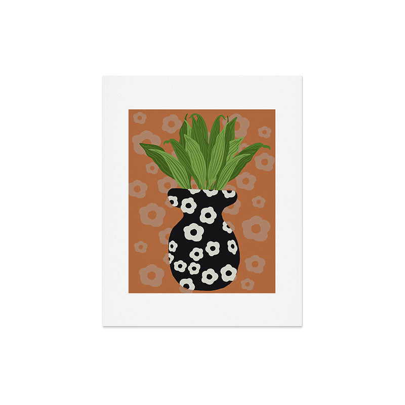 Coco de Paris Green plant retro style 5 Art Print