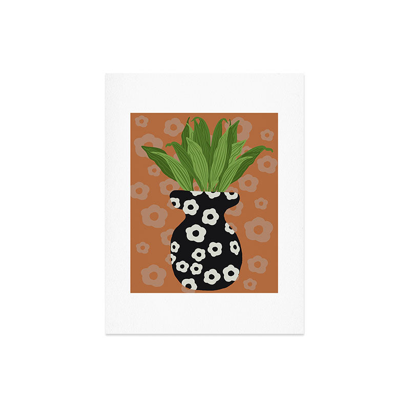 Coco de Paris Green plant retro style 5 Art Print