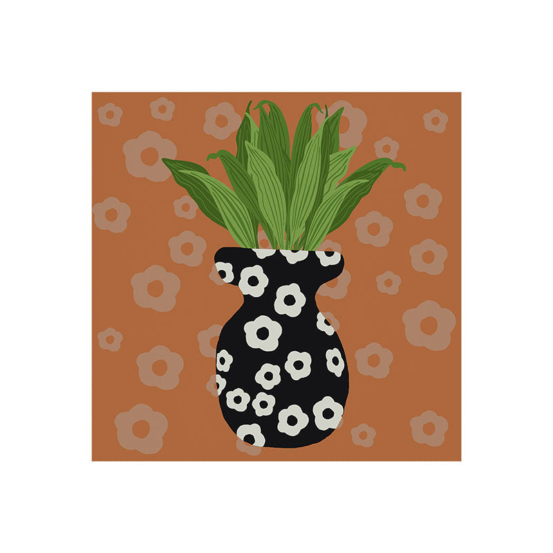 Coco de Paris Green plant retro style 5 Art Print