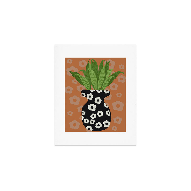 Coco de Paris Green plant retro style 5 Art Print