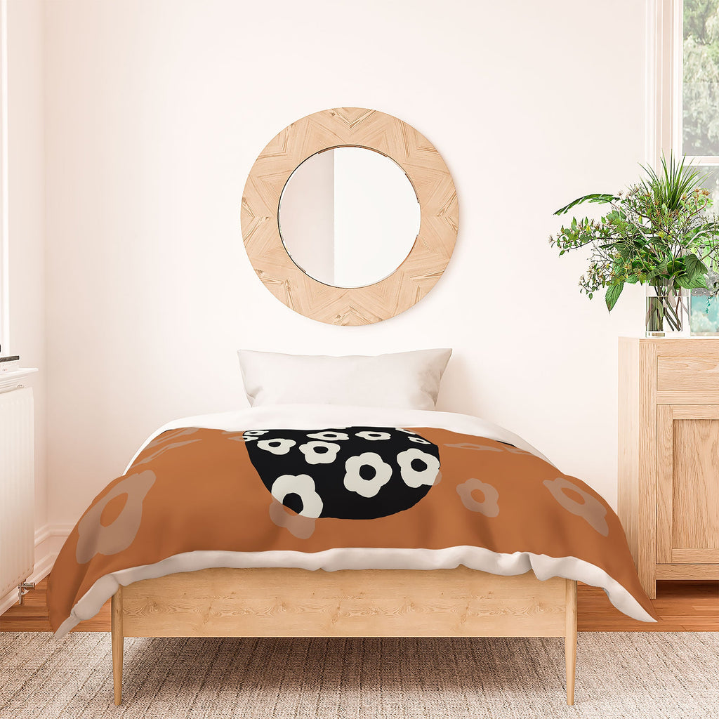 Coco de Paris Green plant retro style 5 Duvet Cover