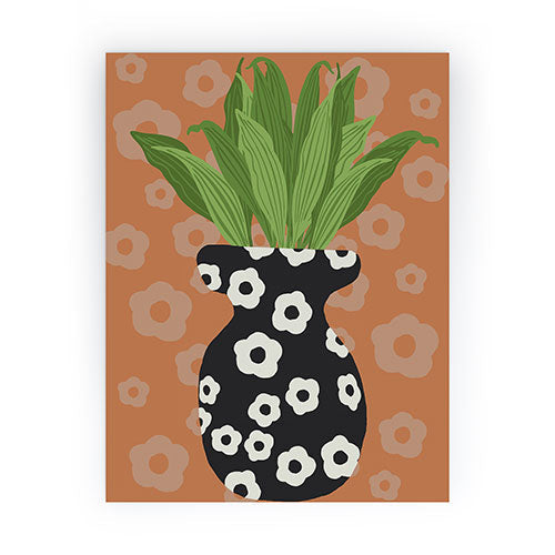 Coco de Paris Green plant retro style 5 Mini Art Print