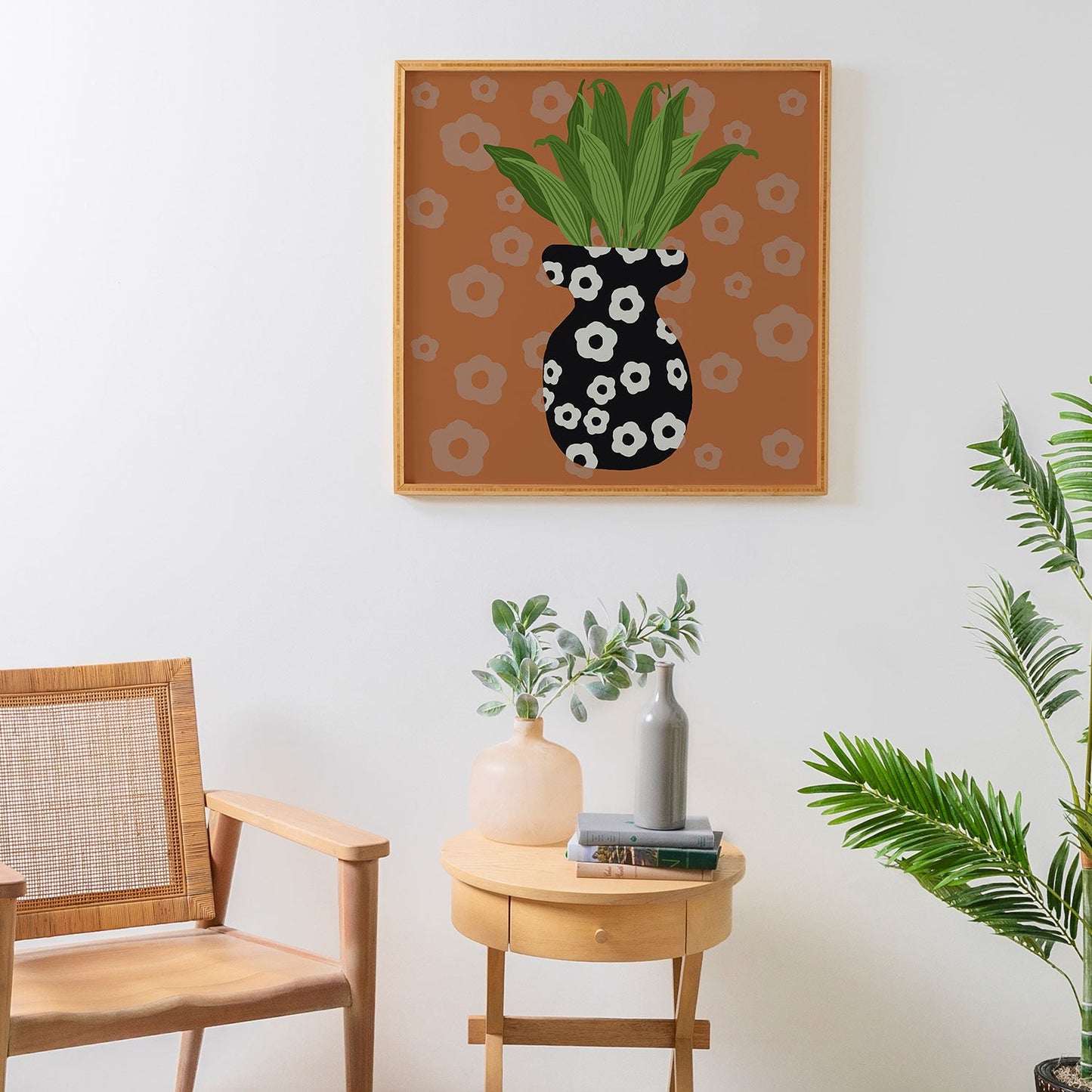 Coco de Paris Green plant retro style 5 Framed Wall Art