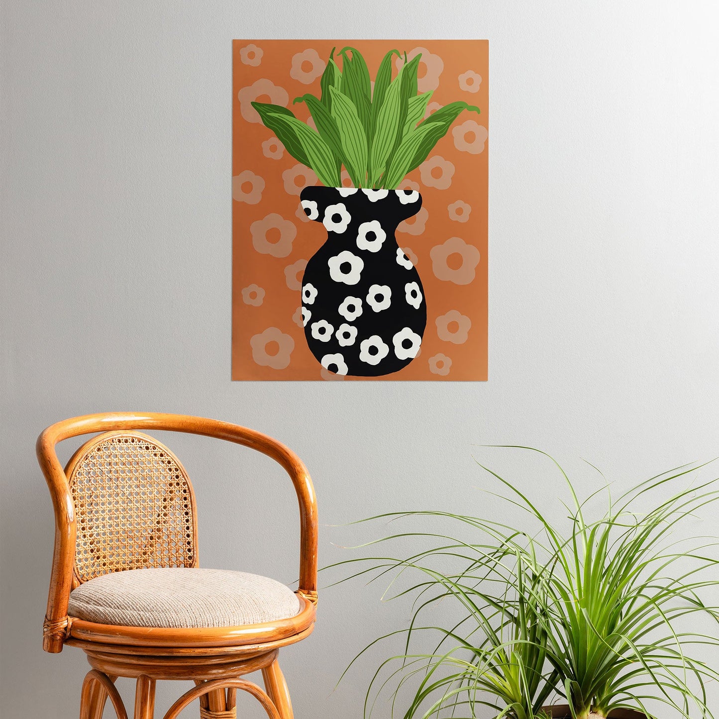 Coco de Paris Green plant retro style 5 Poster