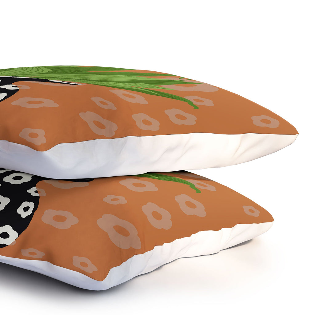 Coco de Paris Green plant retro style 5 Pillow Shams