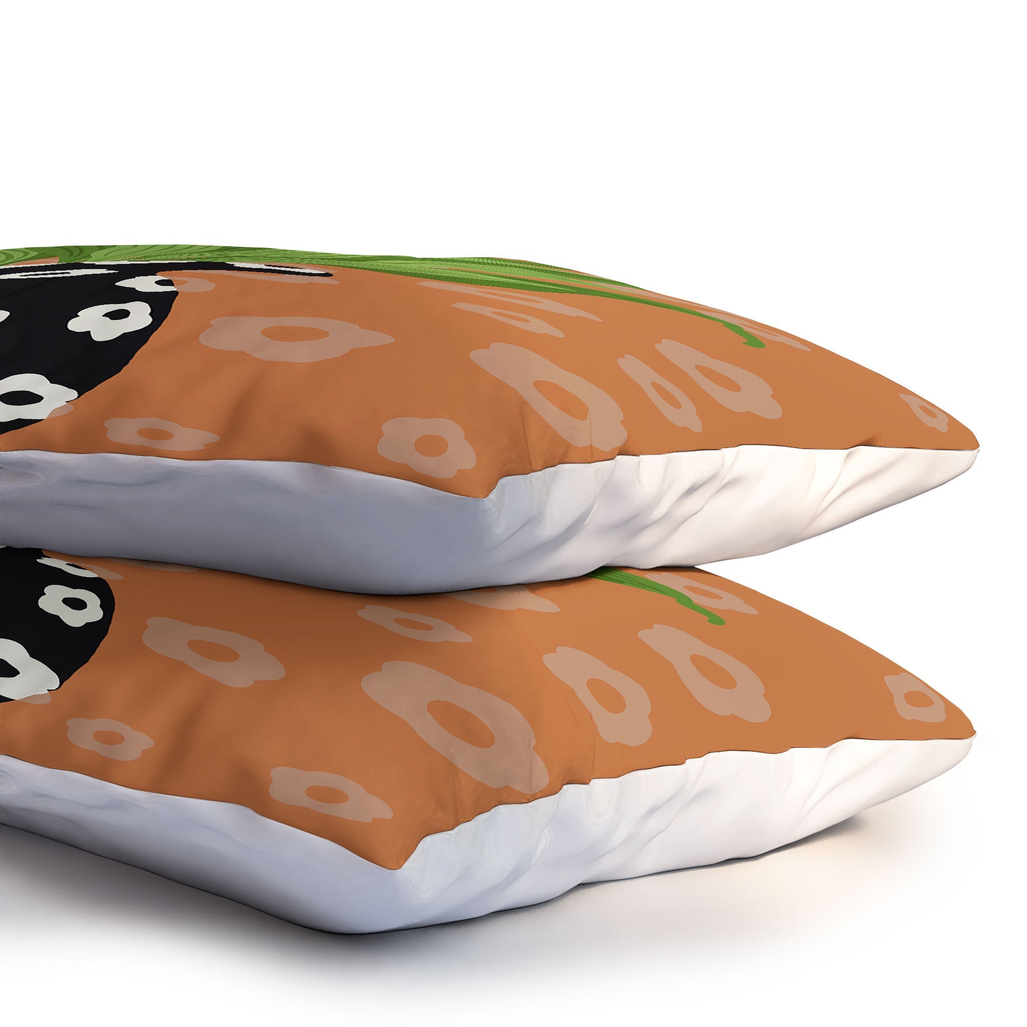 Coco de Paris Green plant retro style 5 Pillow Shams