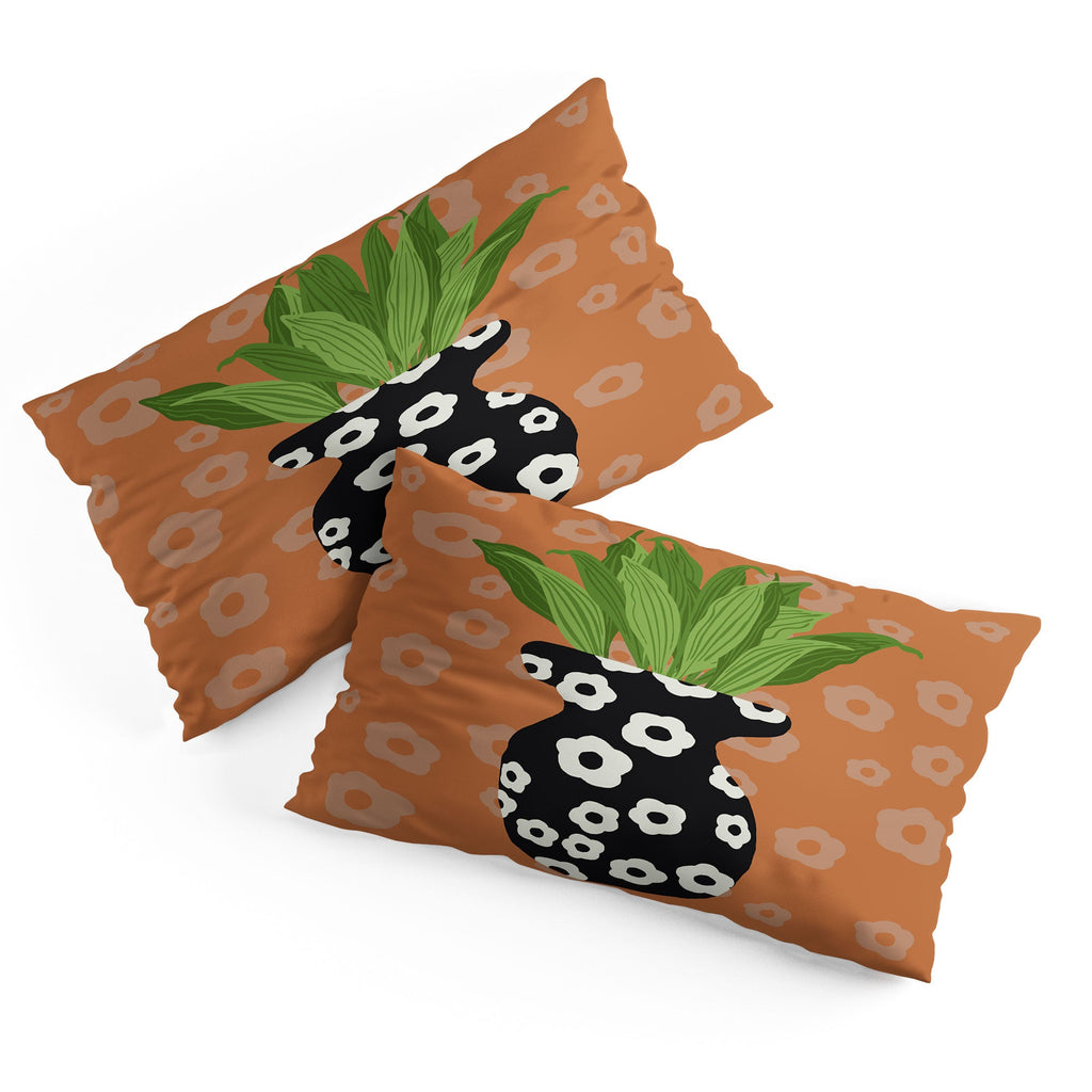 Coco de Paris Green plant retro style 5 Pillow Shams