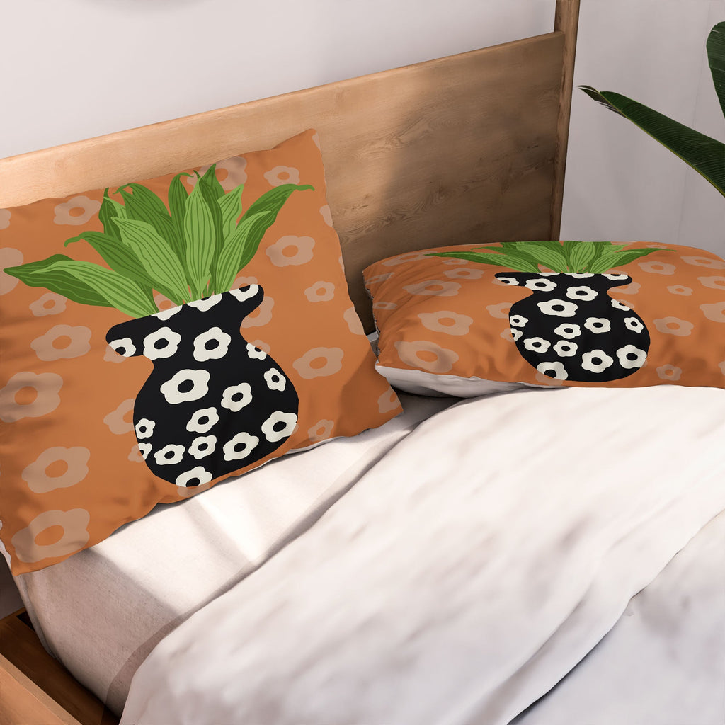 Coco de Paris Green plant retro style 5 Pillow Shams