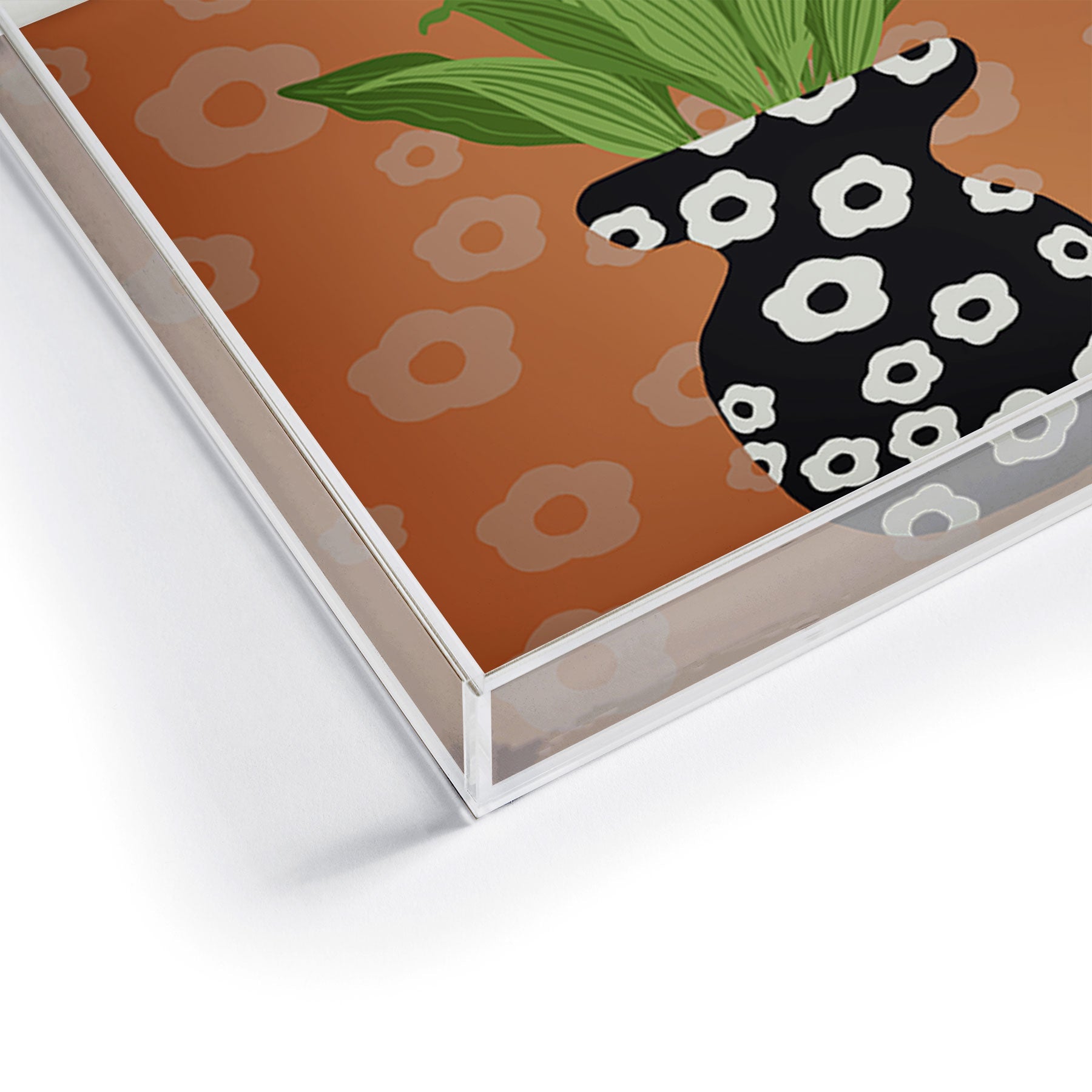 Coco de Paris Green plant retro style 5 Acrylic Tray