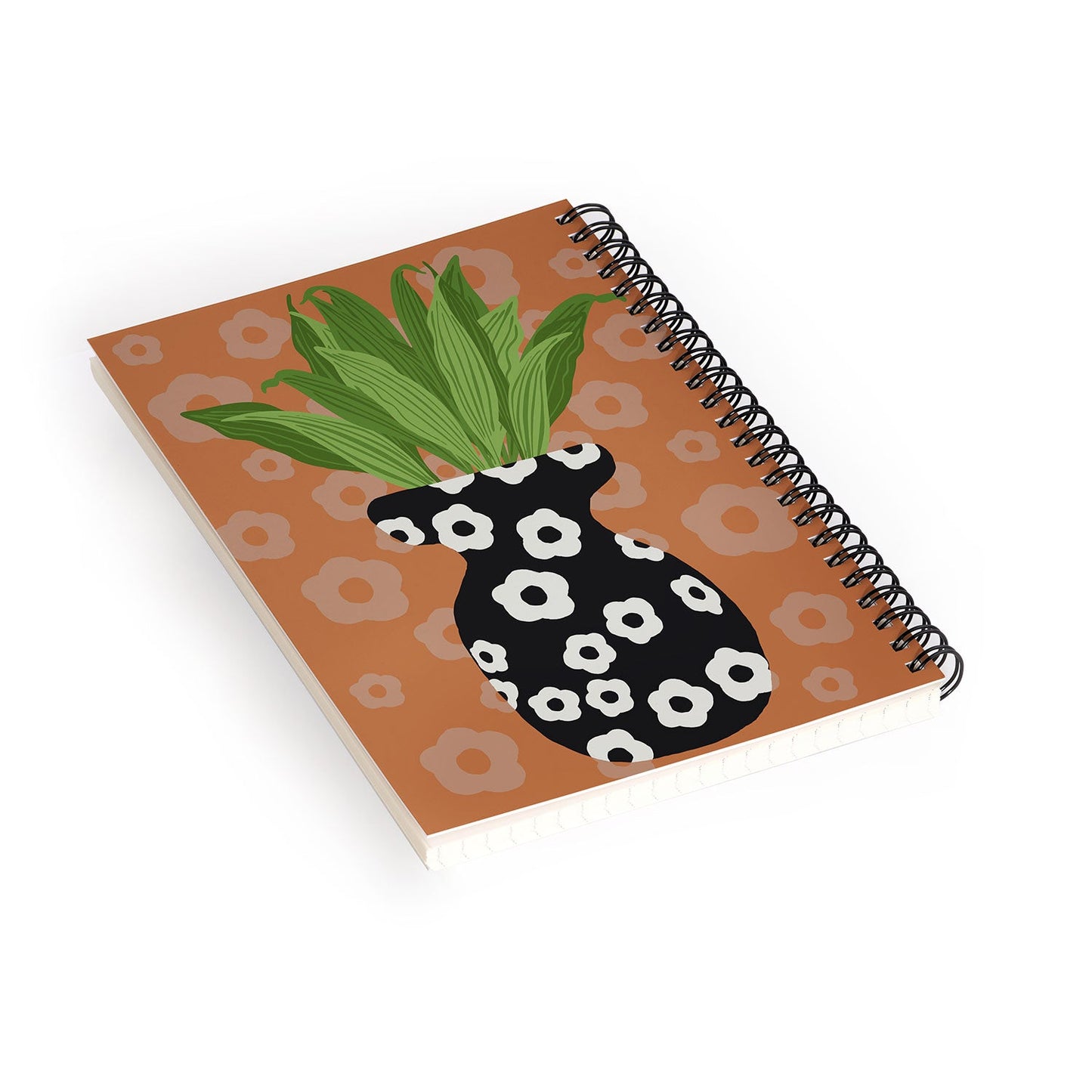 Coco de Paris Green plant retro style 5 Spiral Notebook