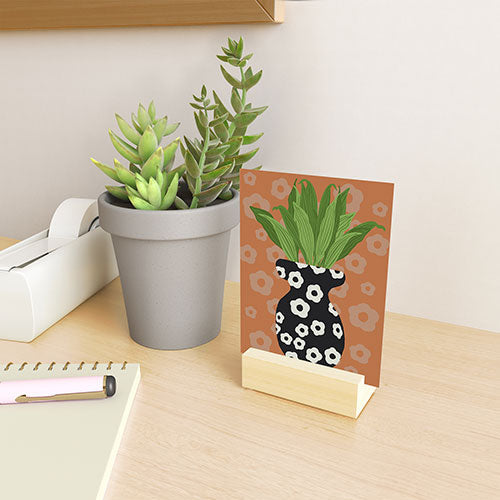 Coco de Paris Green plant retro style 5 Mini Art Print