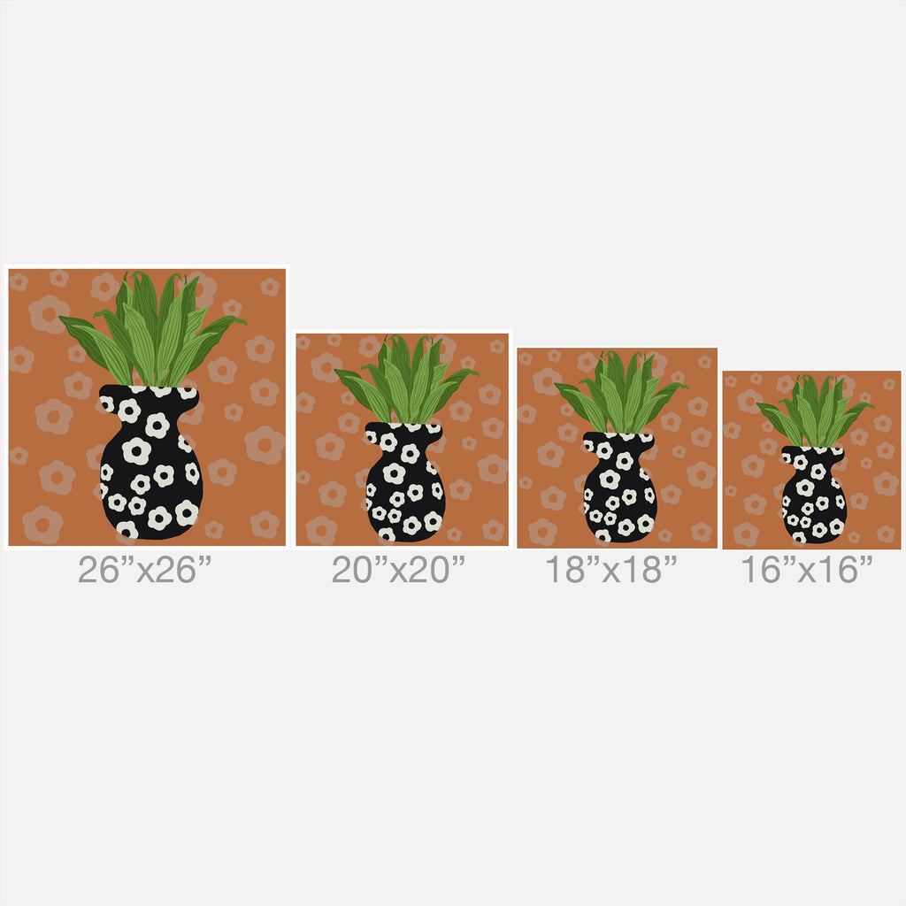 Coco de Paris Green plant retro style 5 Throw Pillow