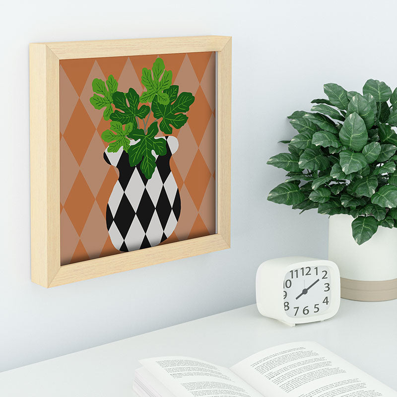 Coco de Paris Green plant retro style 6 Recessed Framing Square