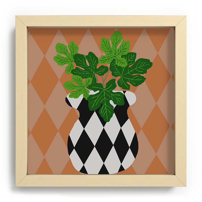 Coco de Paris Green plant retro style 6 Recessed Framing Square