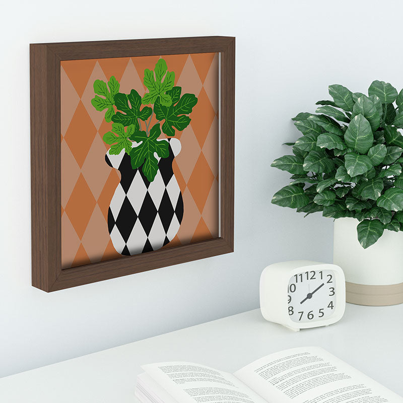 Coco de Paris Green plant retro style 6 Recessed Framing Square