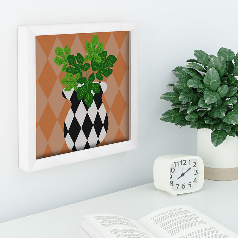 Coco de Paris Green plant retro style 6 Recessed Framing Square