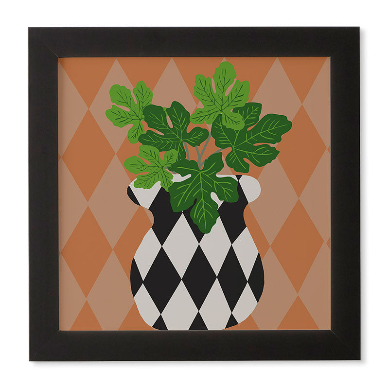 Coco de Paris Green plant retro style 6 Framed Wall Art