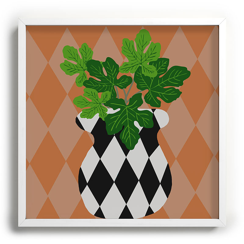 Coco de Paris Green plant retro style 6 Recessed Framing Square