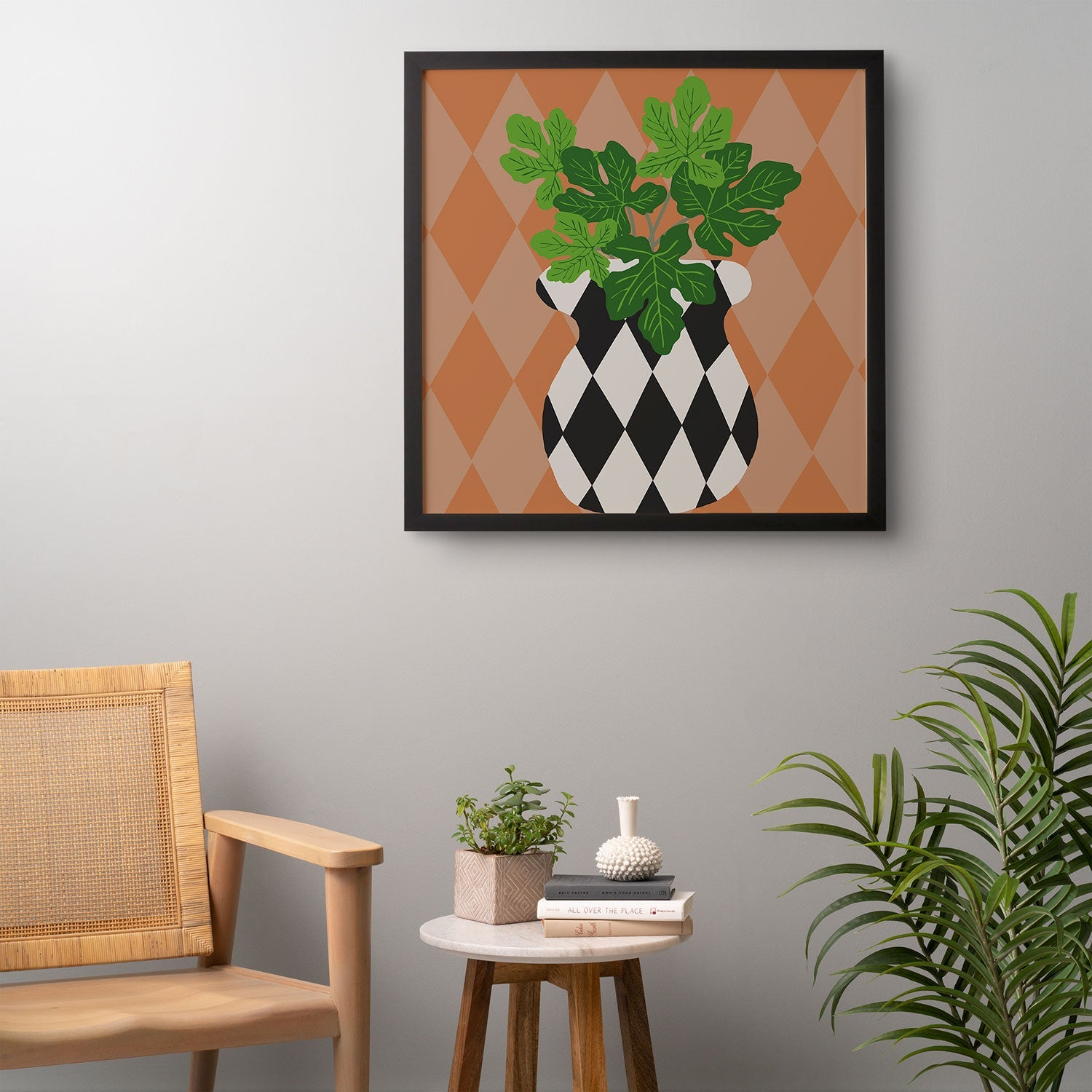 Coco de Paris Green plant retro style 6 Framed Wall Art