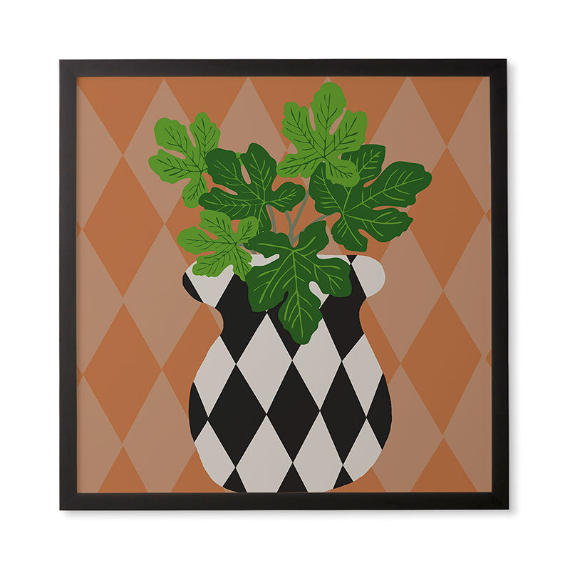 Coco de Paris Green plant retro style 6 Framed Wall Art
