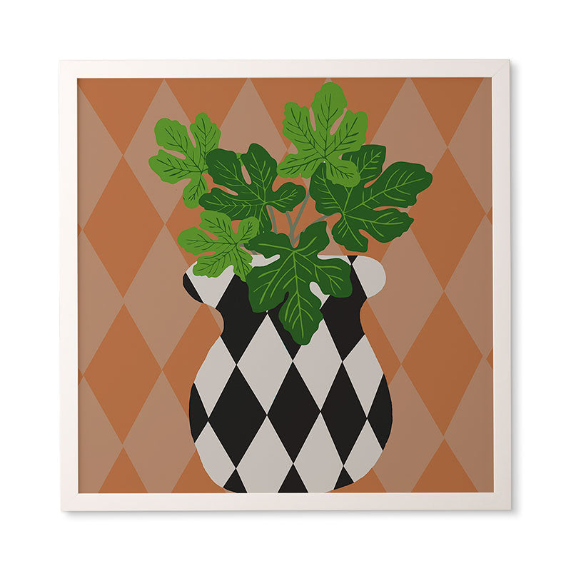 Coco de Paris Green plant retro style 6 Framed Wall Art
