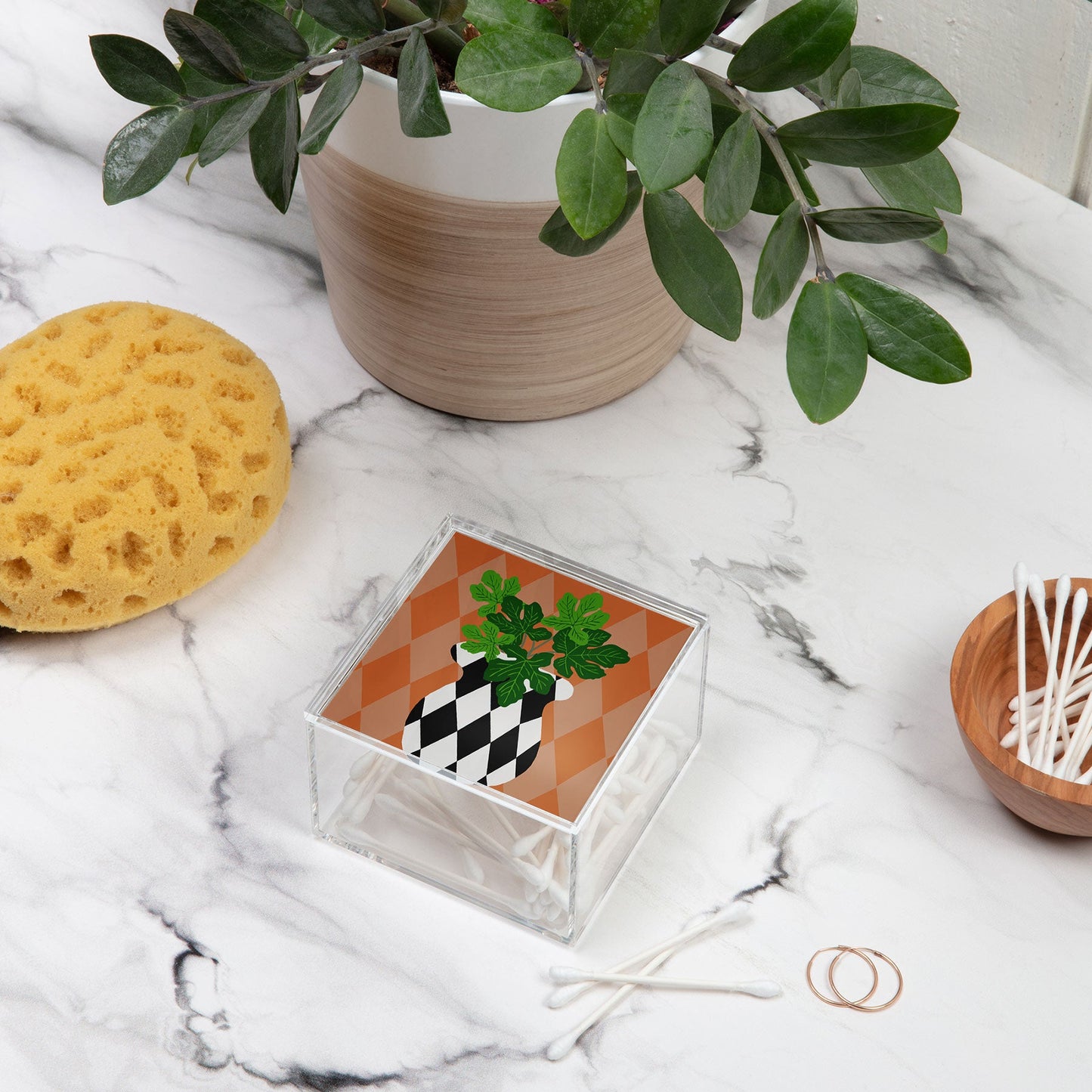 Coco de Paris Green plant retro style 6 Acrylic Box