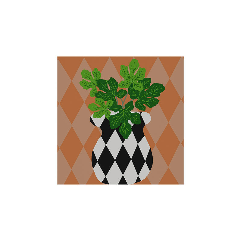 Coco de Paris Green plant retro style 6 Art Print