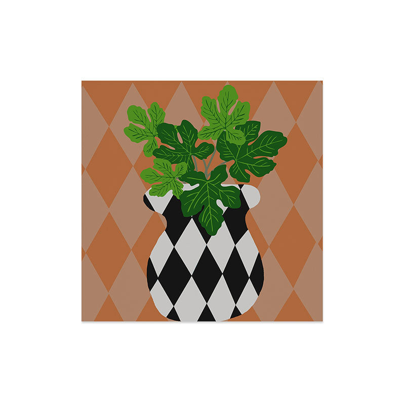 Coco de Paris Green plant retro style 6 Art Print