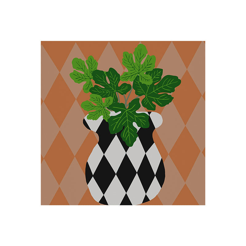 Coco de Paris Green plant retro style 6 Art Print