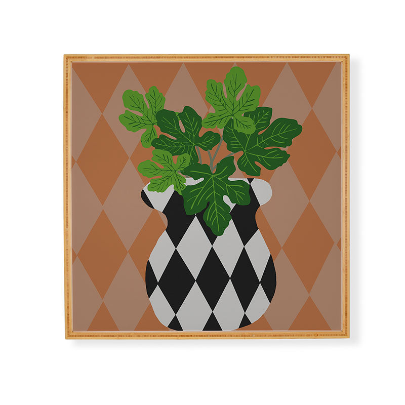 Coco de Paris Green plant retro style 6 Framed Wall Art