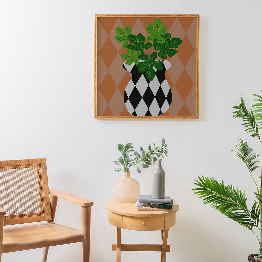 Coco de Paris Green plant retro style 6 Framed Wall Art