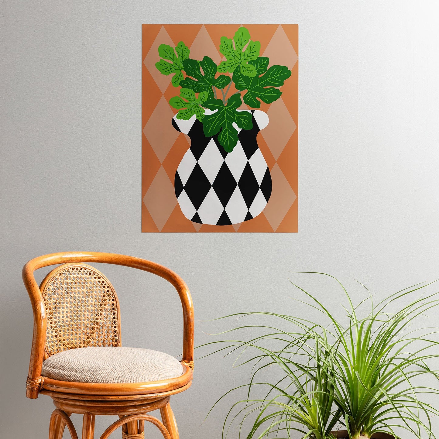 Coco de Paris Green plant retro style 6 Poster