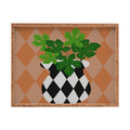 Coco de Paris Green plant retro style 6 Rectangular Tray